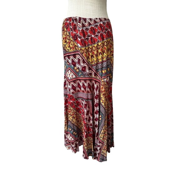 Lola P. Colorful Boho Maxi Skirt size L - Picture 3 of 4